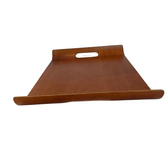 2 MCM Vintage Levenger Bentwood Serving Trays w/ Handles Wood - Picture 3 of 4